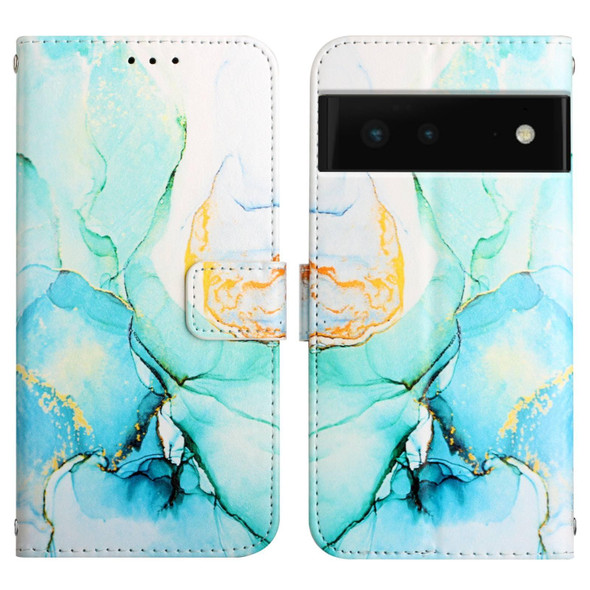 Google Pixel 6 PT003 Marble Pattern Flip Leather Phone Case(LS003)