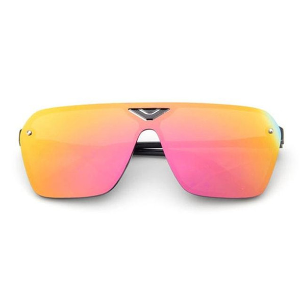 Retro Fashion Sunglasses Men and Women Coloured Lense Sun Glasses(Red)