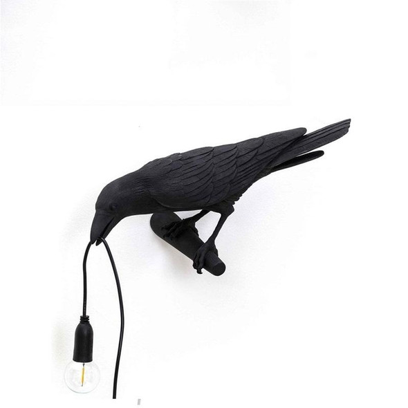 E12 LED Lucky Bird Wall Lamp Table Lamp - Bedroom, Style:Standing Table Lamp, Plug:UK Plug(Black)