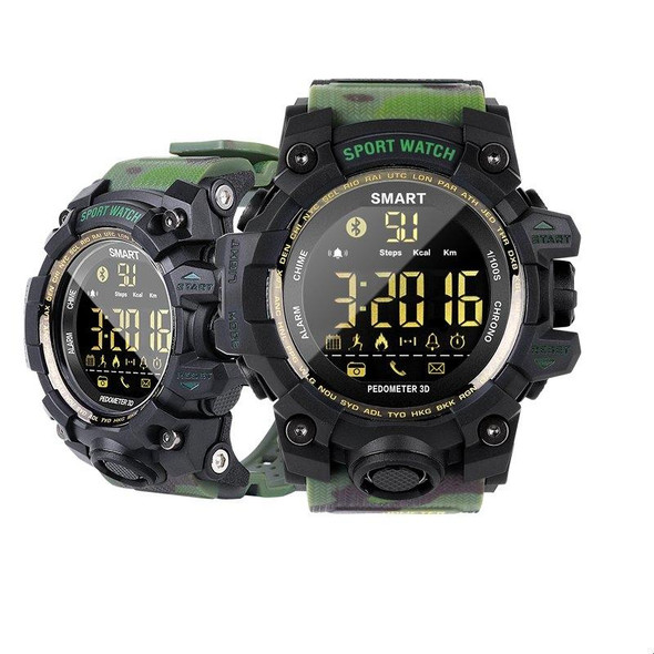 EX16S Sports Smart Watch IP67 Waterproof Outdoor Bluetooth Remote Pedemeter Long Standby