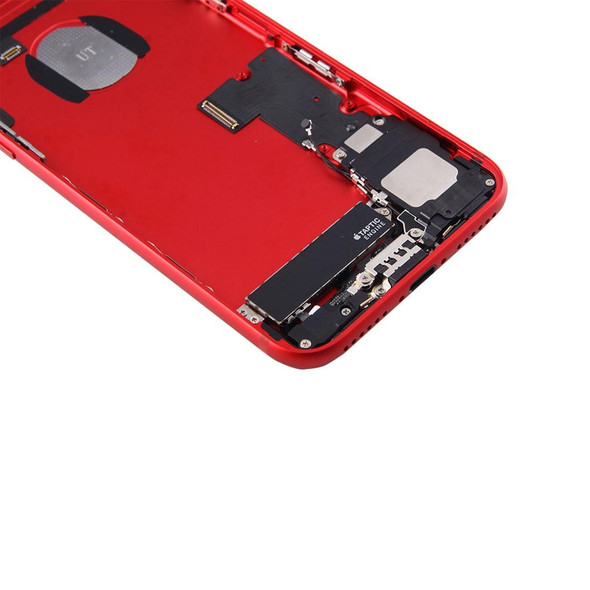 Battery Back Cover Assembly with Card Tray for iPhone 7 (Red)