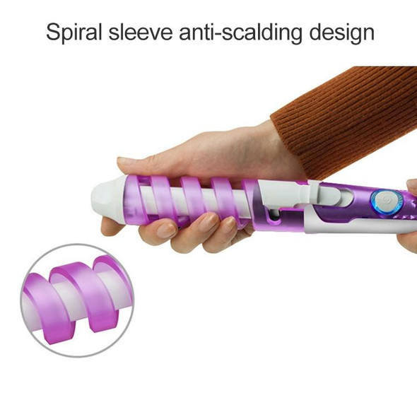 2 PCS Hair Styling Tool Hair Curler Roller Spiral Curling Iron(Pink)
