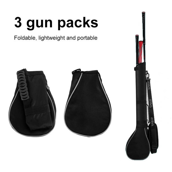 PGM Golf Foldable Portable Nylon Ball Bag(Black Red)