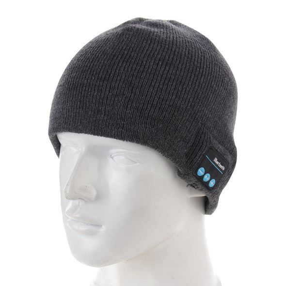 Knitted Bluetooth Headset Warm Winter Hat with Mic for Boy & Girl & Adults(Grey)