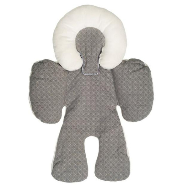 Strollers Seat Cushion Baby Car Head Body Support Pad(Gray)