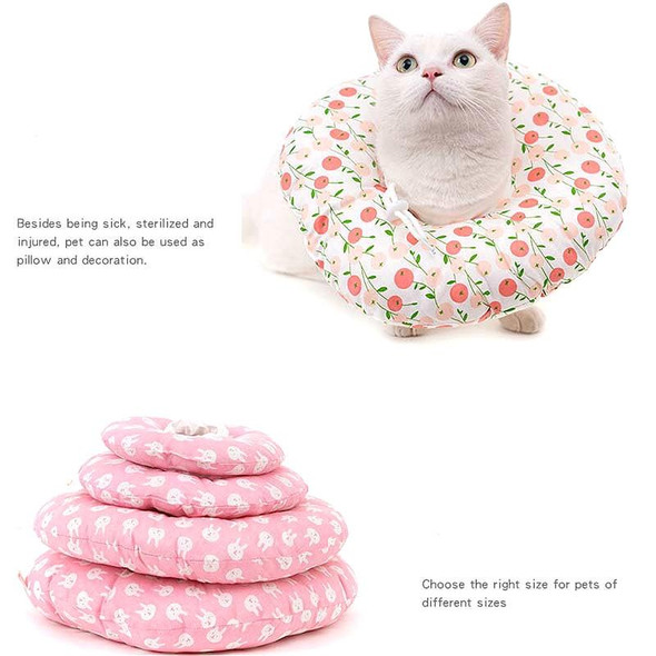 2 PCS Cat Anti-Lick And Anti-Bite Soft Ring Dog Collar Pet Supplies, Size:L(Small Strawberry)