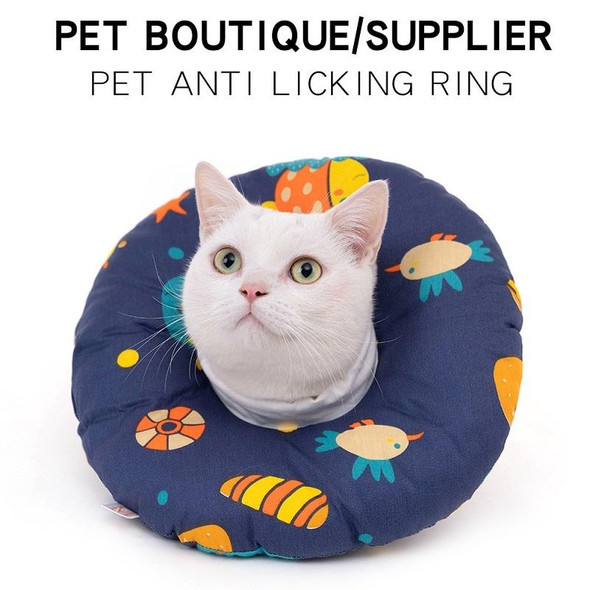 2 PCS Cat Anti-Lick And Anti-Bite Soft Ring Dog Collar Pet Supplies, Size:M(Big Face Cat)