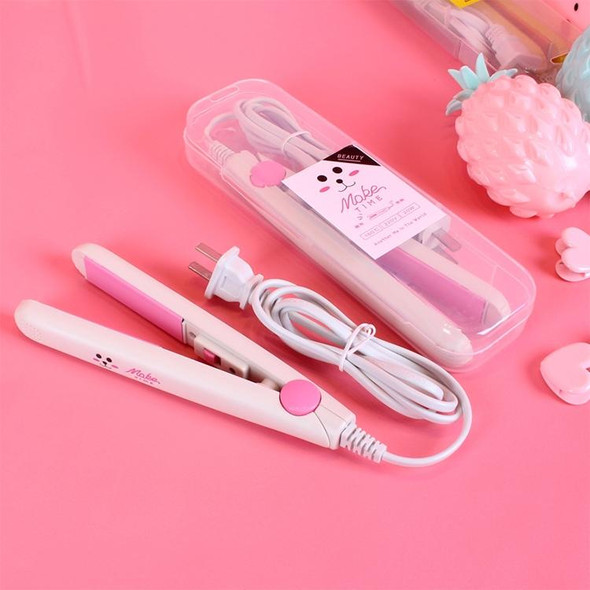 Mini Professional Hair Tools Smoothing Corrugated Travel Straightening Irons(Light Pink Rabit)