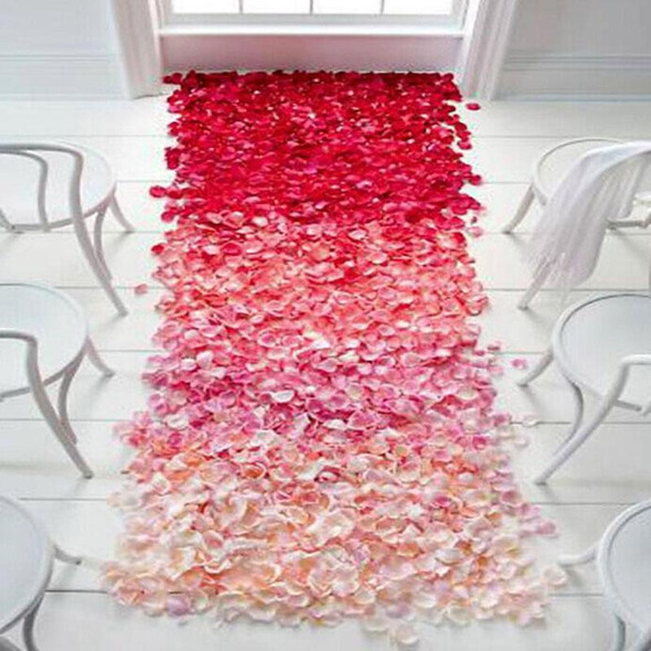 1000 PCS Artificial Wedding Rose Petals Flowers Wedding Decorations(Wine Red)