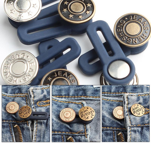 15 PCS 17mm Nail-Free Detachable Button Jeans Retractable Button Universal Extension Button(Style 2)