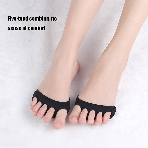 5 Pairs Thin Breathable And Sweat-Absorbent High Heels With Invisible Forefoot Socks, Random Color Delivery