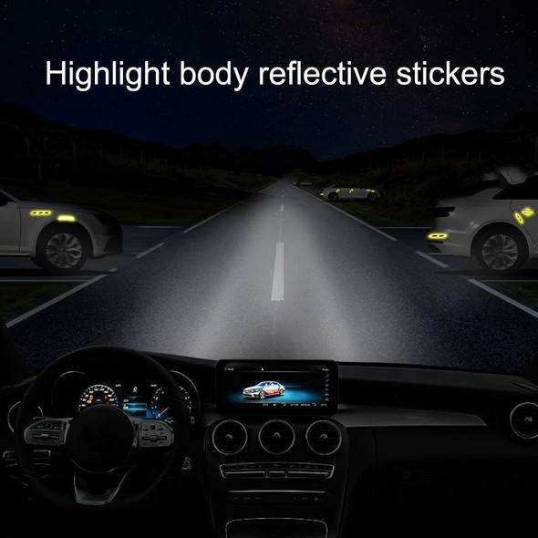 10 PCS Car Safety Warning Reflective Stickers(Diamond Blue)