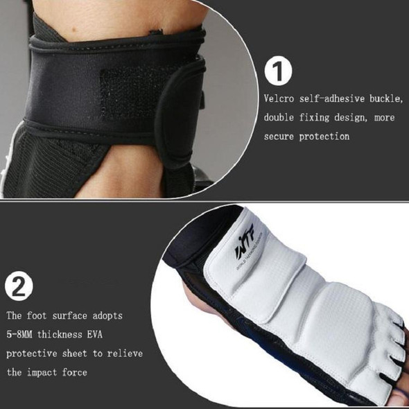 A Pair Taekwondo Boxing Half-toe Foot Guard, Specification: L Foot Cover (Size 37-39)