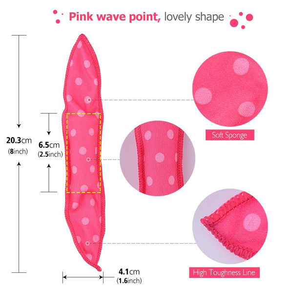 20 PCS Cute Wave Point Hair Curler Sleeping Rabbit Ear Hair Roll