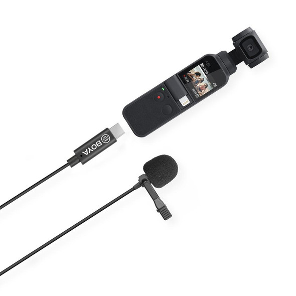 BOYA BY-M3-OP Professional Clip-On Digital Broadcast Condenser Microphone for DJI OSMO Pocket