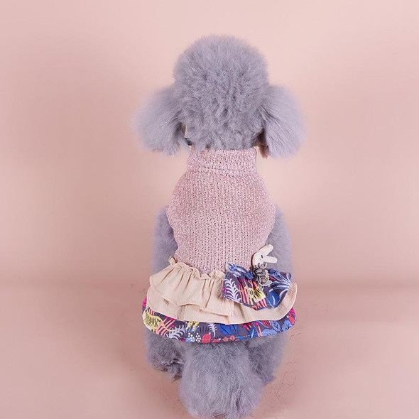 Autumn And Winter Pet Skirt Teddy Bichon Hiromi Schnauzer Yorkshire Small Dog Clothes, Size: L(Light Coffee)