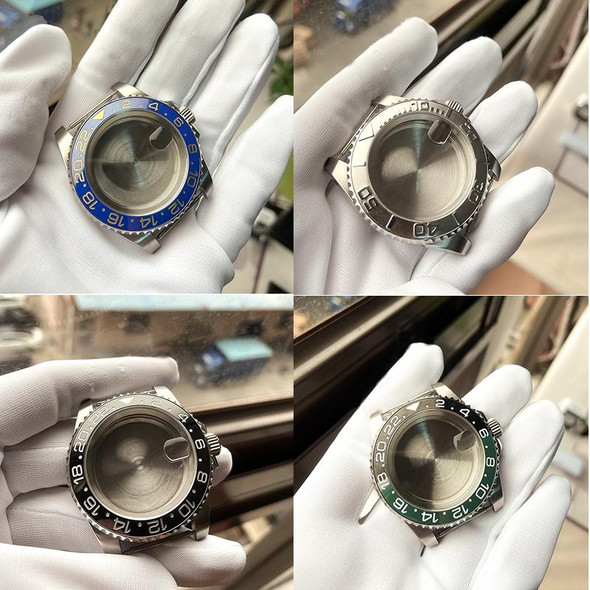Rolex 2813/8215/2836/3804/8200 GMT Watch Case - Rolex 2813/8215/2836/3804/8200, Colour: SUB Silver Aluminum Ring