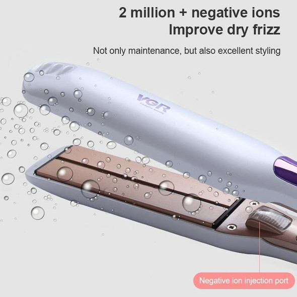 VGR V-502 14 Gears Adjustable Infrared Hair Straightening Iron, Plug Type: EU Plug