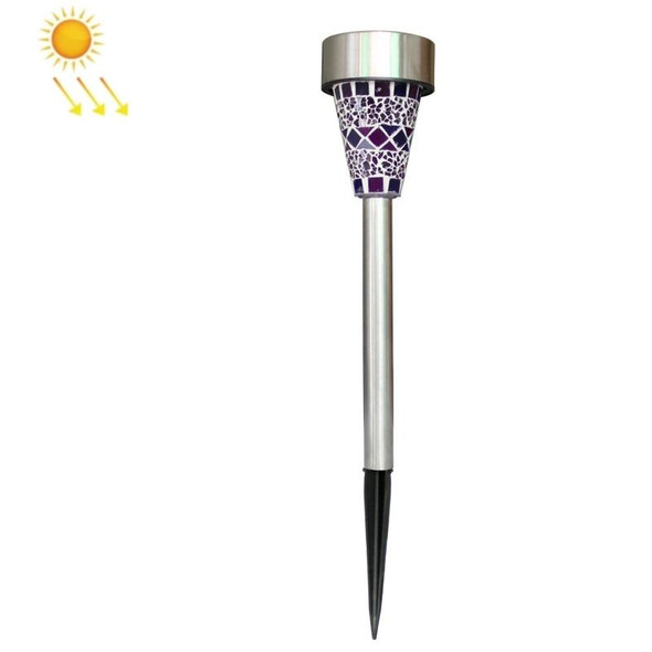 3 PCS H4011 Solar Outdoor Waterproof Mosaic Lawn Light(Purple)