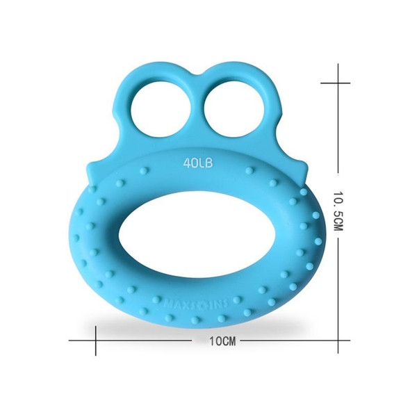 2 PCS Angry Frog Shape Finger Grip Device Finger Strength Exercise Grip Ring(40LB (Blue))