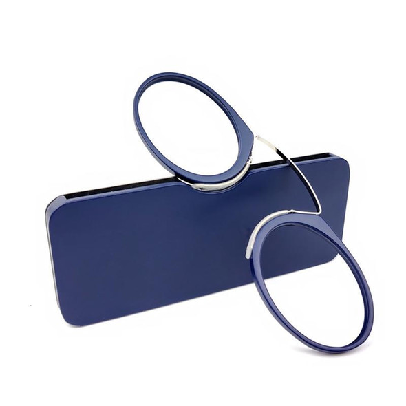 Mini Clip Nose Style Presbyopic Glasses without Temples, Positive Diopters:+2.50(Blue)