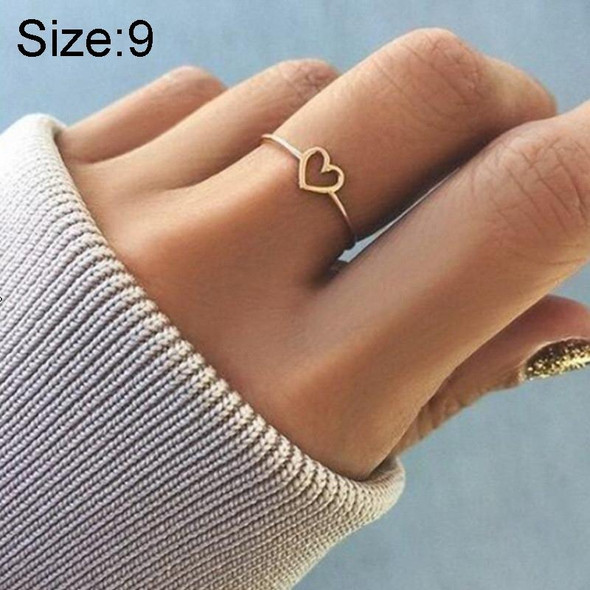 Fashion Heart Shaped Wedding Ring for Woman Rose Gold(9)