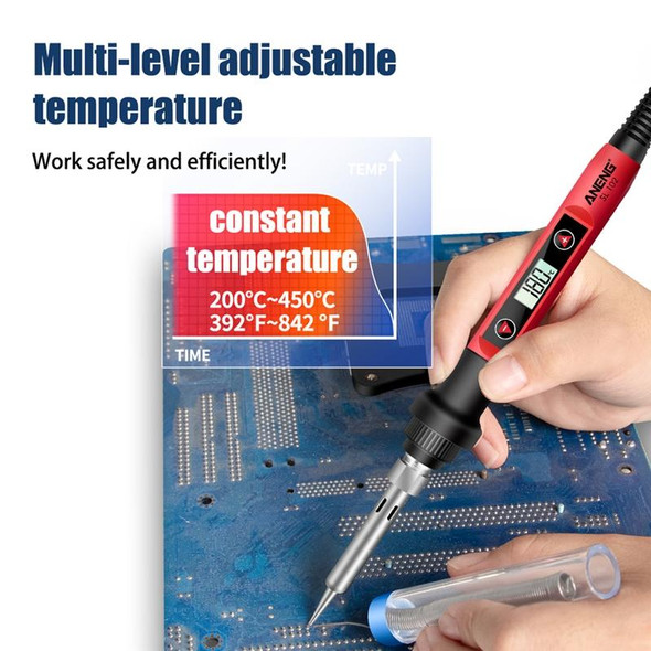 ANENG 60W Adjustable Temperature Electric Soldering Iron Welding Tool, US Plug(SL102 )