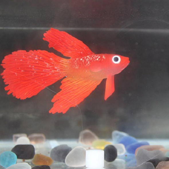 3 PCS Night Light Simulation Fish Tank Decorations Environmentally Friendly Silicone Colorful Fish(5 Red Goldfish)