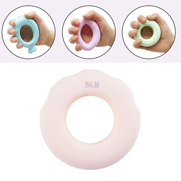 3 PCS Children Grip Ring Finger Strength Training Finger Power Device, Specification: 5LB (Finger Marks Orange Pink) 