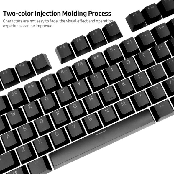 HXSJ P9 104 Keys PBT Color Mechanical Keyboard Keycaps(Pink)