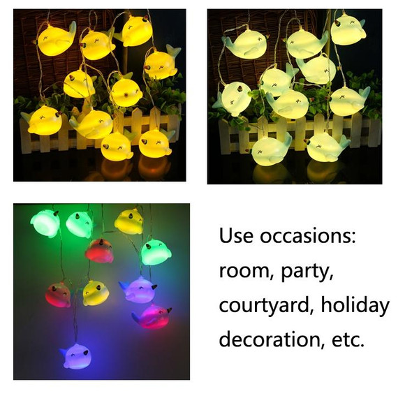 1.5m 10 LEDs Whale String Lights Room Wedding Party Decoration Lantern(White Light)