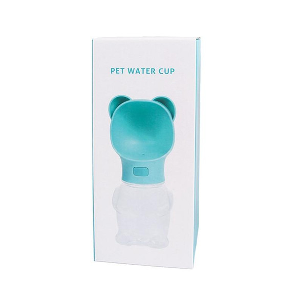 Outdoor Portable Pet Water Dispenser Cat and Dog Portable Drinking Fountain, Style:Small Bear(Pink)