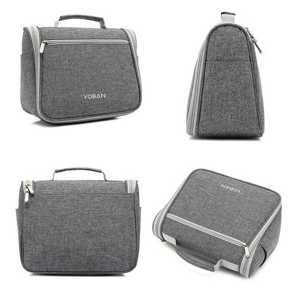 YOBAN Travel Outdoor Multifunctional Large-Capacity Washing Storage Bag Hanging Waterproof Cosmetic Bag(Grey)