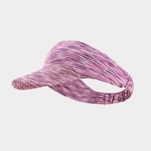 2 PCS Sports Headband Empty Top Hat Summer Outdoor Sunscreen Breathable Riding And Running Peaked Cap - Men And Women, Size: Free Szie(Flower Purple)