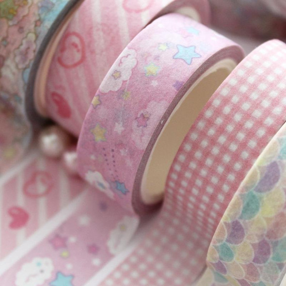 10 Rolls 8689 Pocket And Paper Tape DIY Diary Decoration Tape(Watercolor Starry Sky)