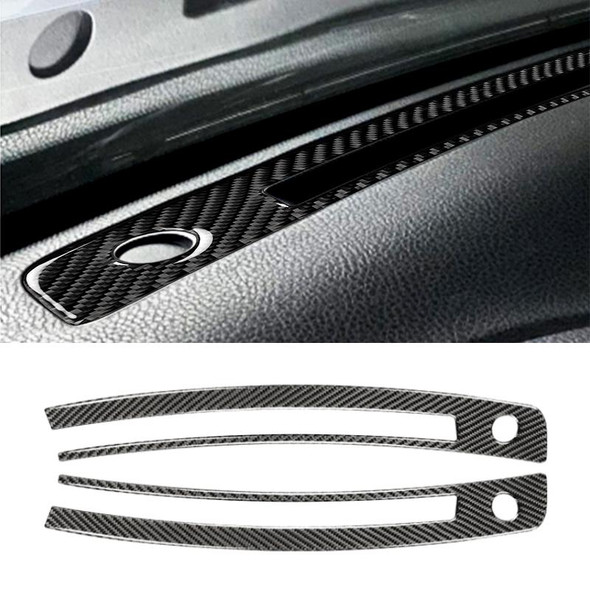 Car Carbon Fiber Central Control Instrument Air Outlet Decorative Sticker for Subaru BRZ / Toyota 86 2013-2020, Left and Right Drive Universal (Black)