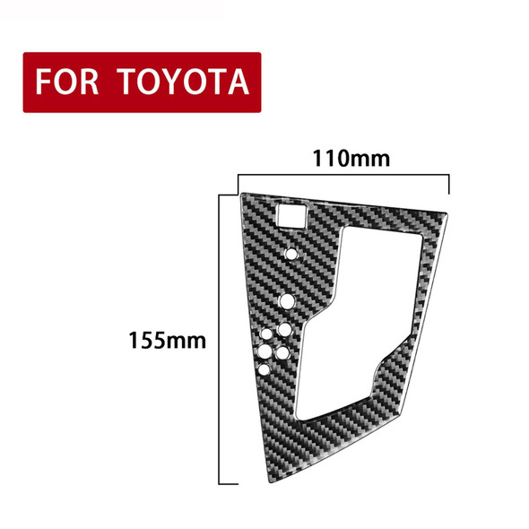 Car Carbon Fiber Gear Panel Decorative Sticker for Toyota Corolla / Levin 2014-2018, Left Drive (Carbon Fiber Black)