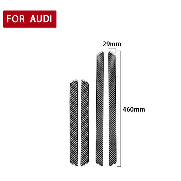 Car Carbon Fiber Threshold Decorative Sticker for Audi A6L / A7 2019-, Left and Right Drive Universal