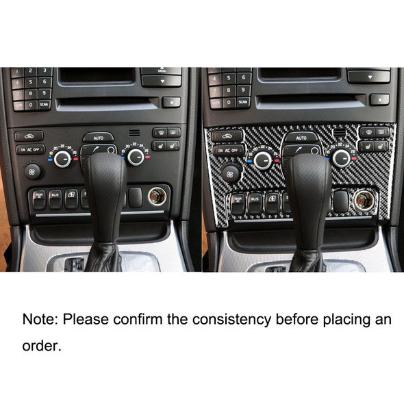 Car Carbon Fiber Air Conditioning Panel B Decorative Sticker for Volvo XC90 2003-2014, Left and Right Drive Universal