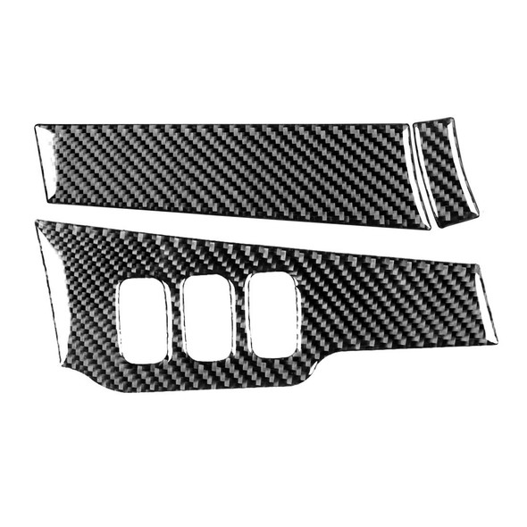 3 PCS Car Carbon Fiber Driver Light + Dashboard Decorative Sticker for Mitsubishi Lancer EVO 2008-2015, Left Drive