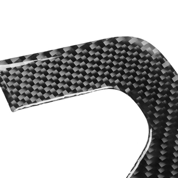 2 PCS / Set Carbon Fiber Car Steering Wheel Logo + Chin Decorative Sticker for Dodge Challenger 2015 to Now, Left Driving
