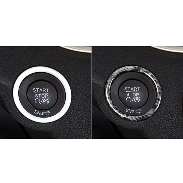 Carbon Fiber Car Ignition Switch Outside Decorative Sticker for Dodge Challenger 2015 to Now, Left Driving