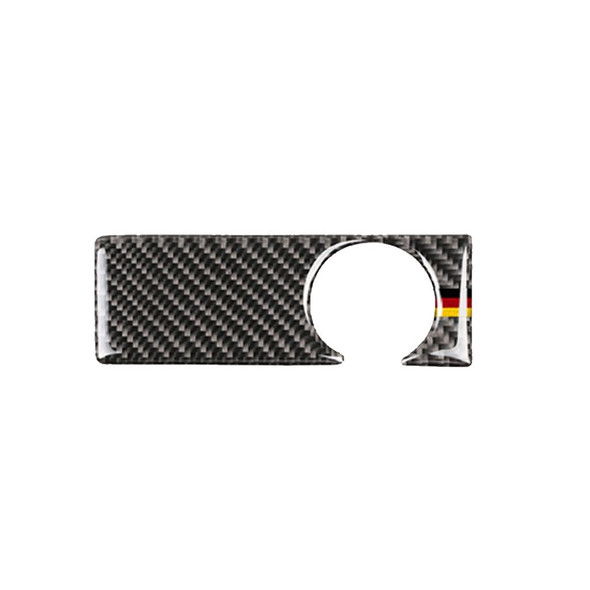 Car Carbon Fiber German Flag Color Keyhole Decorative Sticker for Audi A6 2005-2011, Left Drive