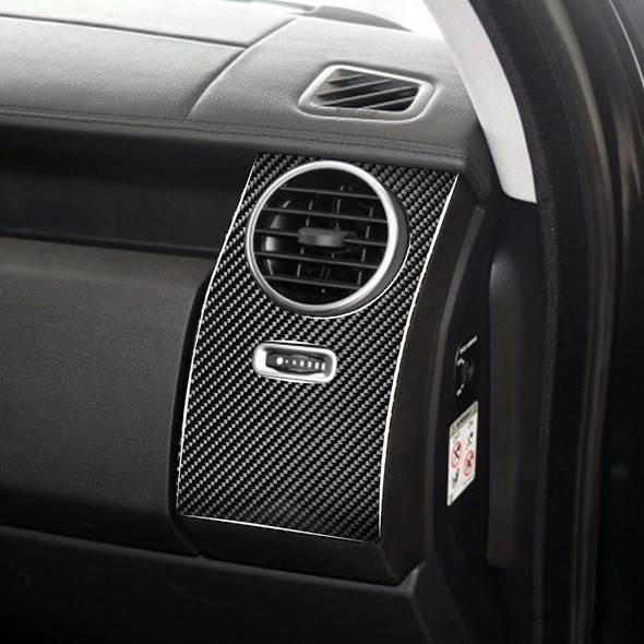 Car Carbon Fiber Central Control Side Air Outlet Decorative Sticker for Land Rover Discovery 4 2010-2016, Left Drive