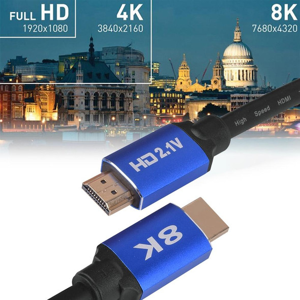 HD08 8K Ultra Clear HDMI 2.1 TV Computer Projection Set-top Box HDMI Cable, Cable Length:3m