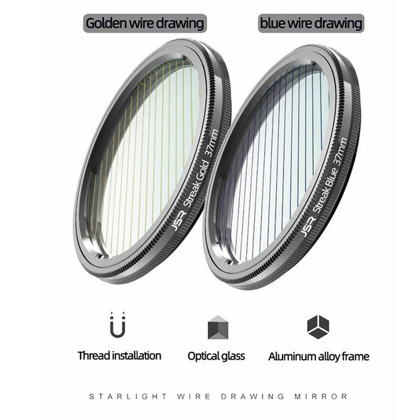 JSR Starlight Drawing Camera Lens Filter, Size:37mm(Streak Gold)