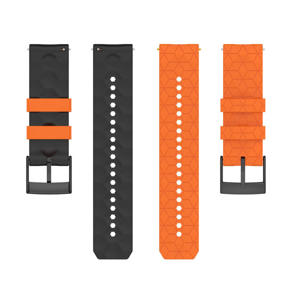 Suunto 7 24mm Mixed-Color Silicone Watch Band(Black+Grey)