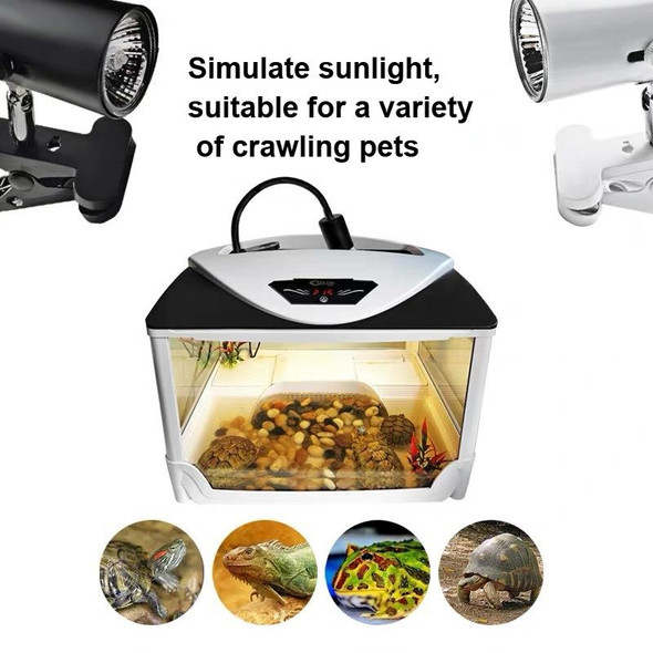 ZY-UAB Turtle Backlight UVA Heated Climbing Pet Backlight, US Plug Without Bulb(Black Elbow Long Light Stand)