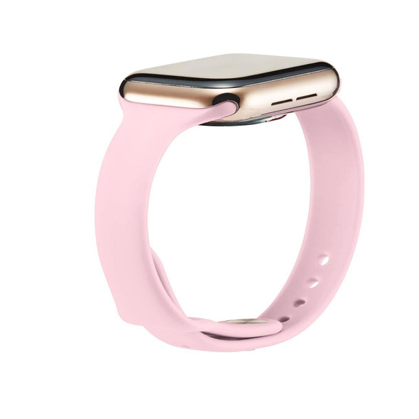 Apple Watch 5/4 44mm & 3/2/1 42mm Thin Silicone Watch Band(Pink)