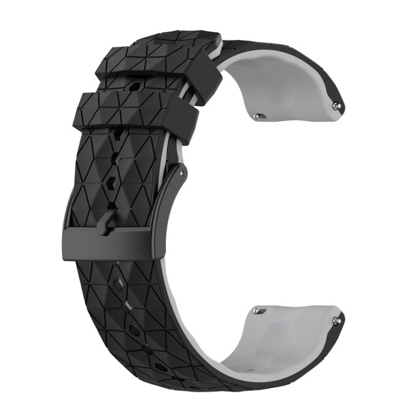 Suunto 9 24mm Mixed-Color Silicone Watch Band(Black+Grey)